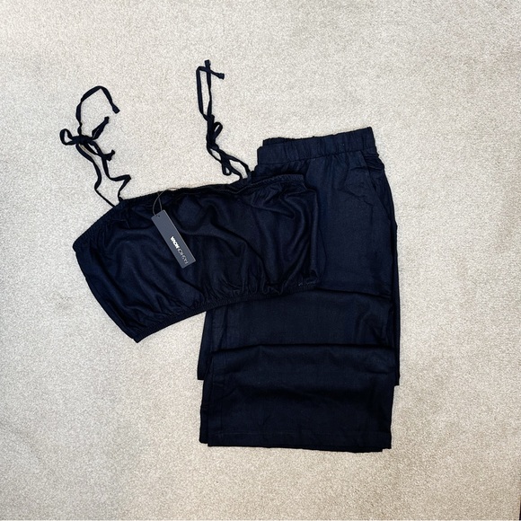 NWT Fashion Nova “Always Living” Linen Pant Set - Picture 3 of 9